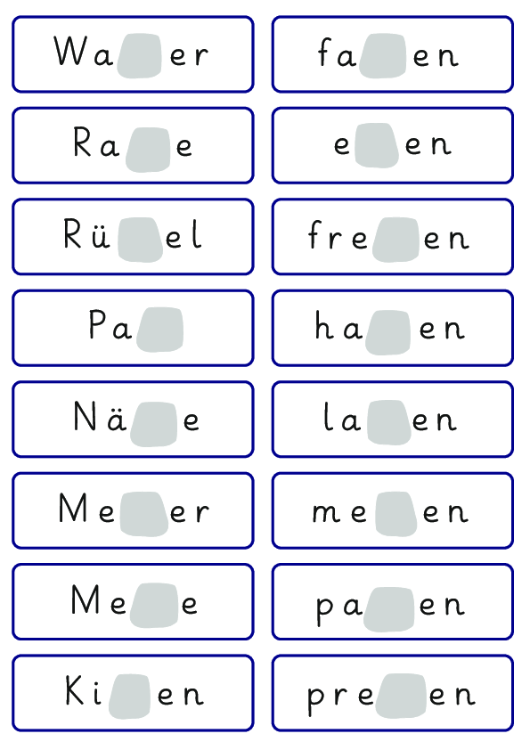 Wortkarten mit ss-Wörtern und Platzhaltern (6)